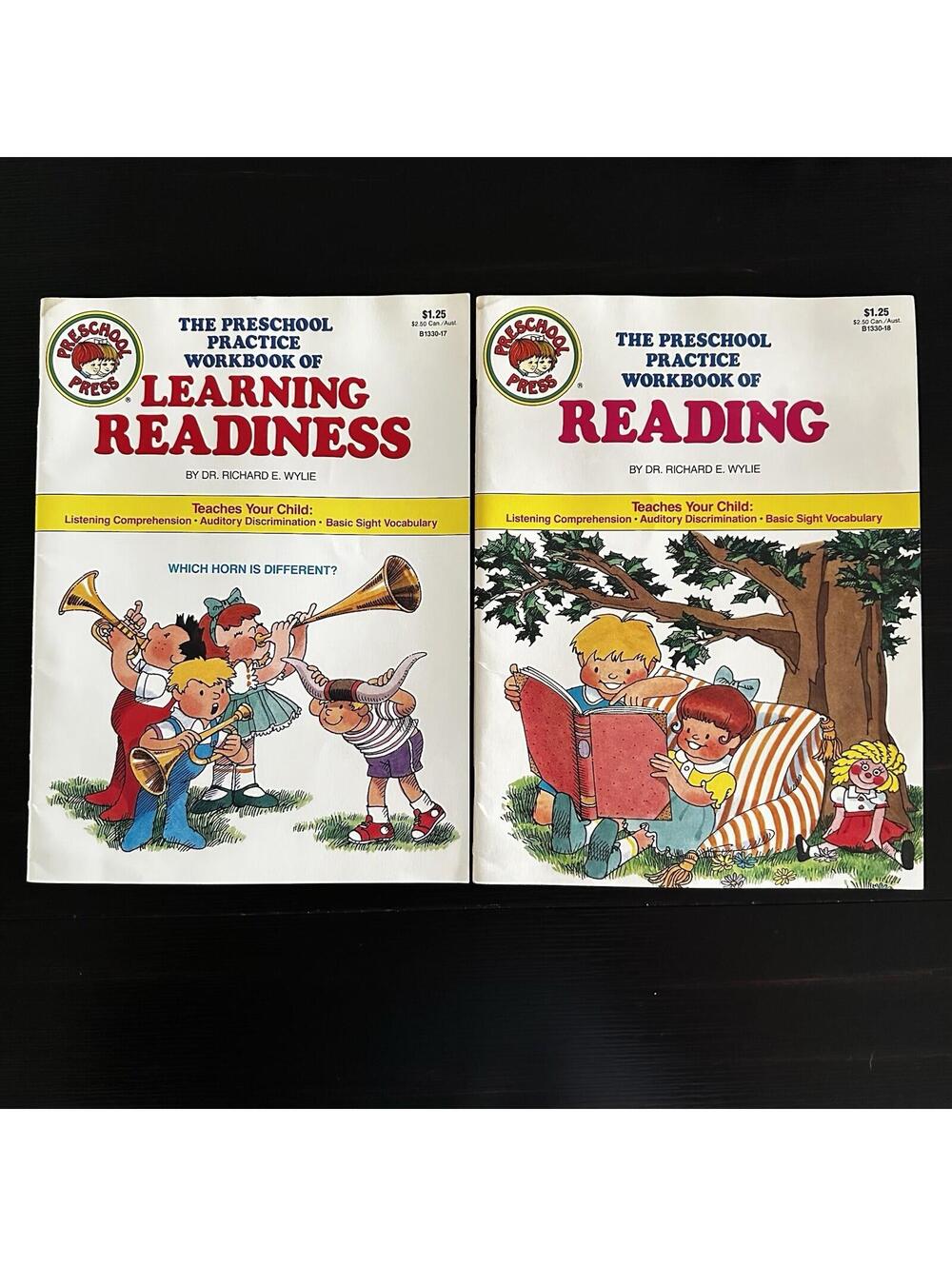The Preschool Practice Workbook of Learning Readiness & Reading 1988 Lot Of 2